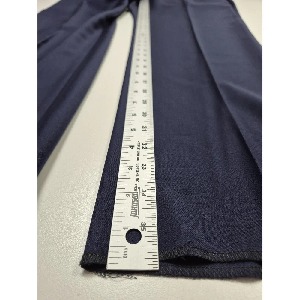 S. Cohen Dress Pants Mens 40x36 Blue Wool Flat Front Unhemmed Formal NWT
